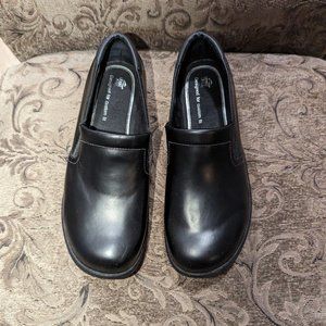 Abeo Bessie black leather clog shoe size 8.5